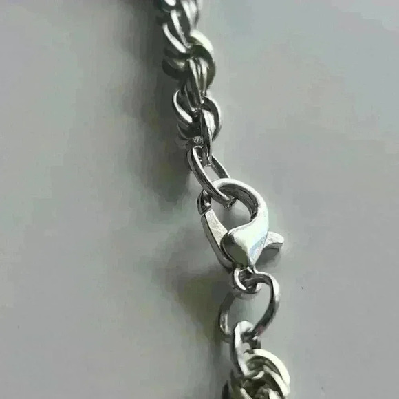 Vintage classic  silver rope chain necklace ✦ 18″ ✦ nicely made & non-tarnishing - Picture 6 of 9
